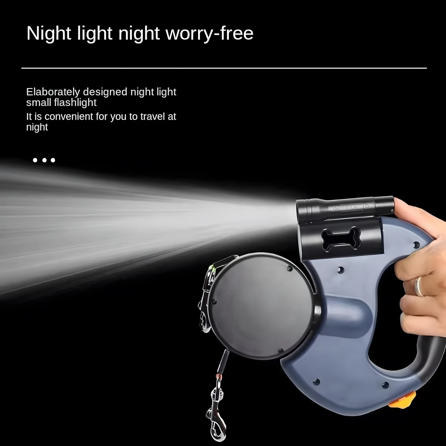 2 in 1 LED Light Pet Leash Automatic Retractable 3M/5M Reflective 4