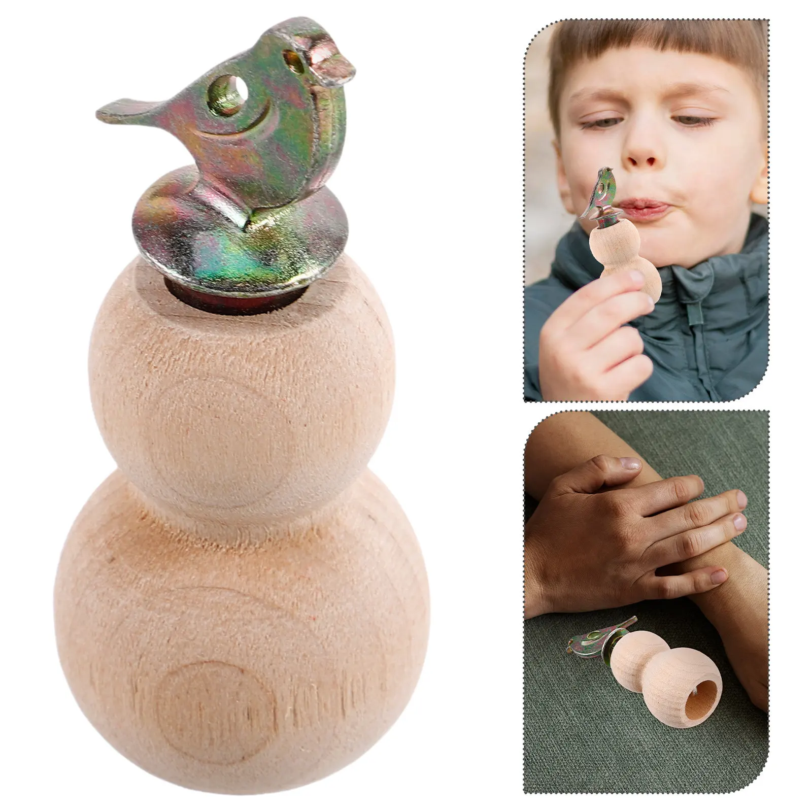 

Creative Hand-Twisted Bird Whistle Portable Cartoon Gourd Design for Realistic Sound Practice Outdoor Party and Collection