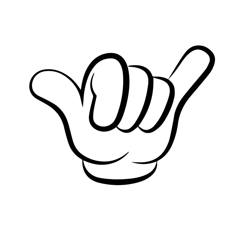 M427# Car Sticker Hang Loose Shaka Hand Waterproof Vinyl Decal Car Accessories Pegatinas Para Coche DIY Car Styling