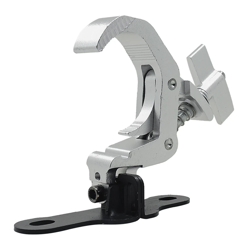 1 Pasang Kait Lampu Panggung Aluminium Klip Rangka Lampu Kepala Bergerak Beban Pengaman 150KG untuk Peralatan Panggung Disko DJ Mudah Digunakan (A)