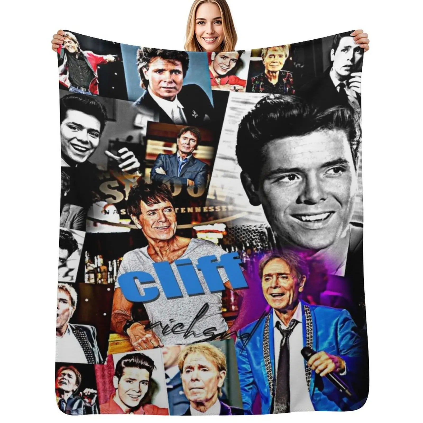 

cliff richard Throw Blanket Flannel Sleeping Bag sofa bed Shaggy Blankets