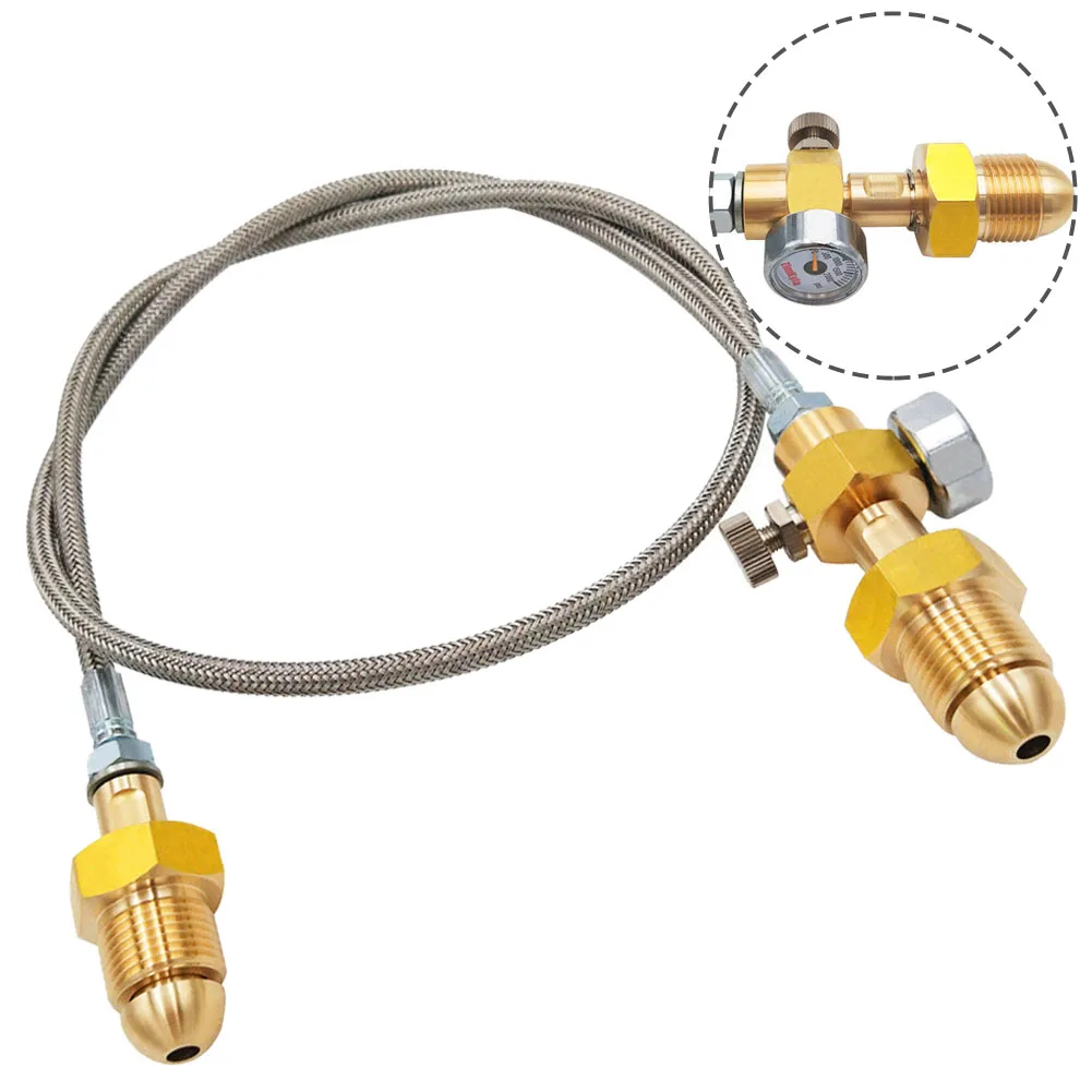 

Connecting Hose For BS 341 No. 3 (UK) Argon Cylinders Refill Station Transfer Adaptor Hose Stainless Steel Braided Hose