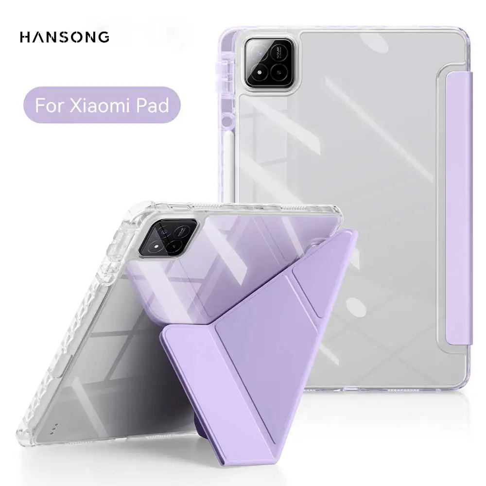 For Mi Pad Case for Mi Pad 7&7 Pro 8 & 8pro 11.2 inch HD Transparent Case for Mi Pad 6 & 6 Pro 11 inch with Awake / Sleep Cover
