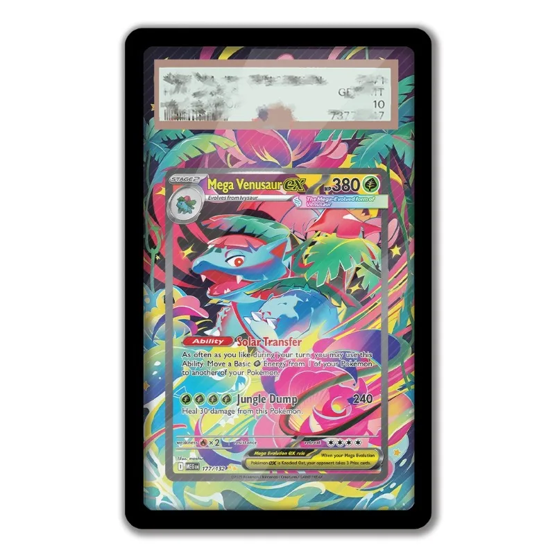 Art Display for Pokemon Mega Card PTCG Keychain Anime Game Collectibles Anime Merchandise Acrylic Protective Case Toys Gift