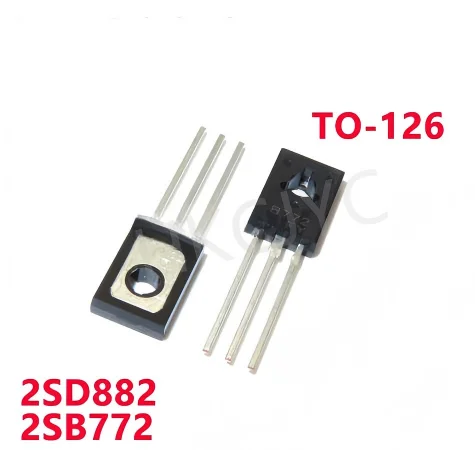 20/PCS New 2SD882 2SB772 TO-126 NPN medium power triode/transistor Ship Immediately