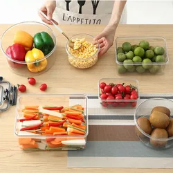 Food Storage Container Microwave Oven Heating Cute Lunch Box For Office Worker Leakproof Glass Portable Salad Fruit Boxs