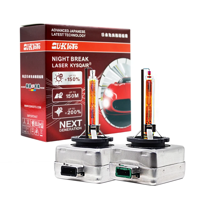 

2PCS SUKIOTO Golden Yellow 3000K D1S Xenon Headlight Bulb D3S Car Xenon Light 12V 35W D1S D3S Yellow White Blue HID Headlamp