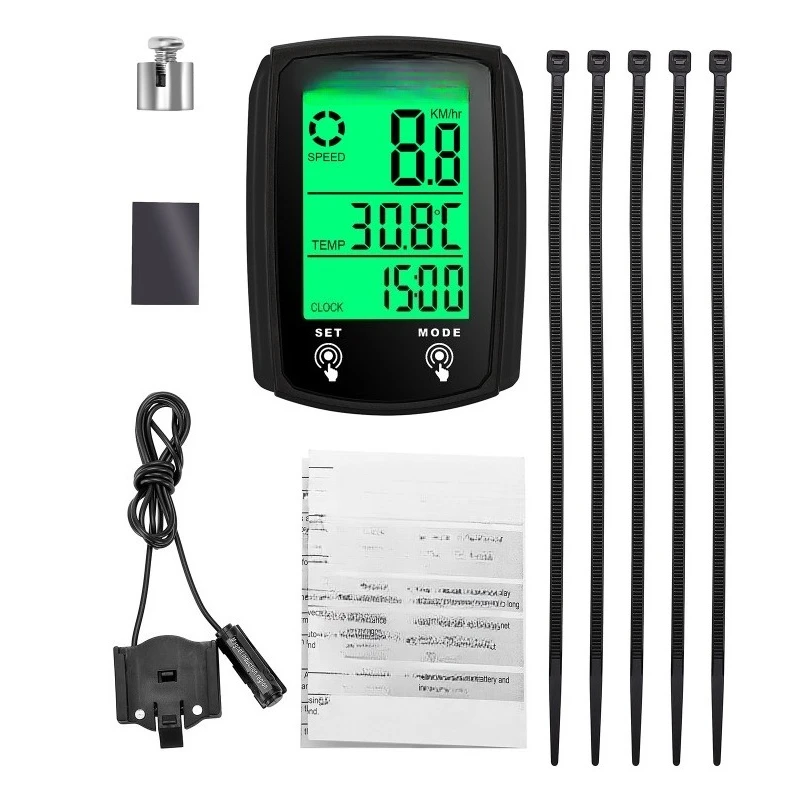 Bicycle Code Meter Road Bike Backlight Waterproof Large Screen Speedometer Outdoor Mountain Bike Odometer