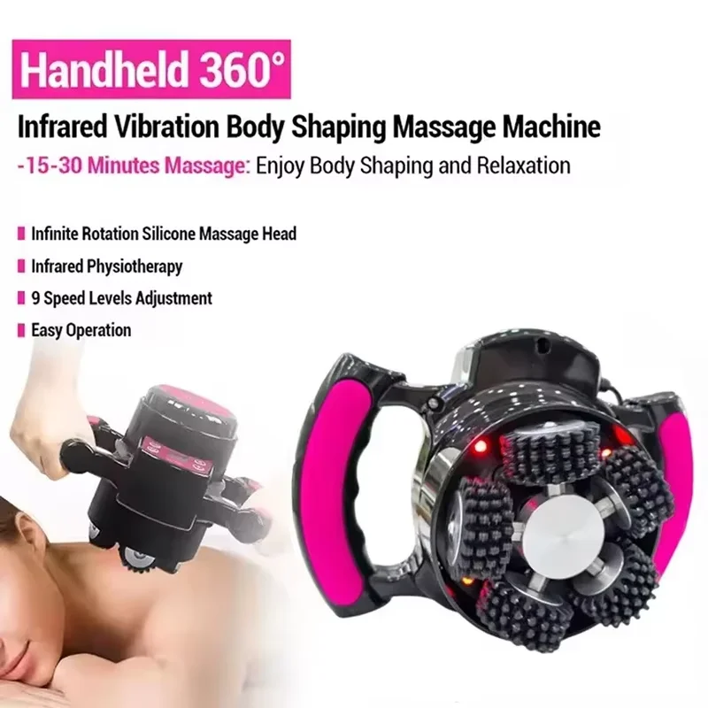 New Handheld Fitness Inner Roller, 360° Vibrating Body Massager, Muscle Relax, Butt Lifting & Body Contouring Massager