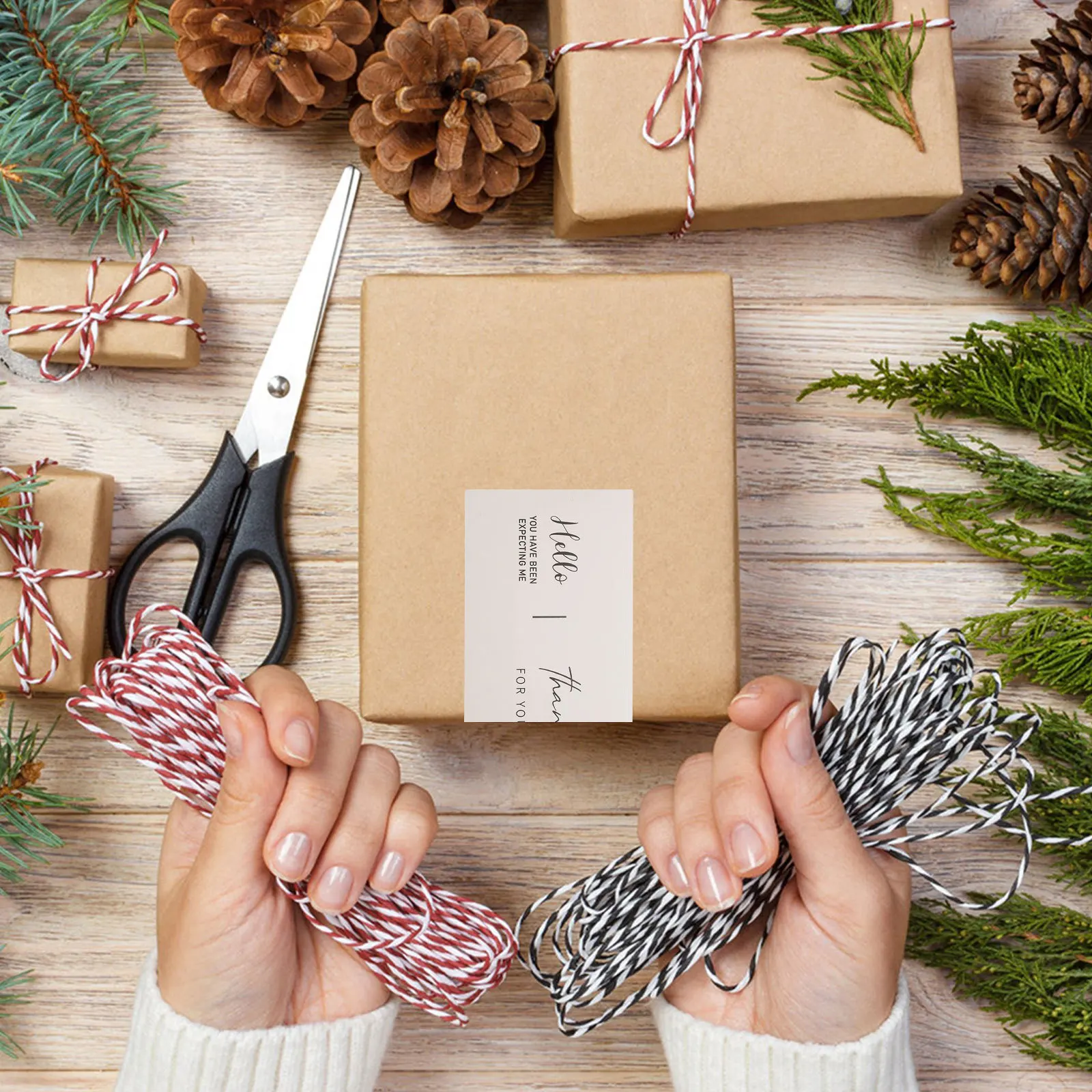 50 قطعة صندوق هدايا ملصقات الختم صناديق لوازم التعبئة والتغليف التفاف ملصق لاصق ختم ملصقات مستطيلة التعبئة