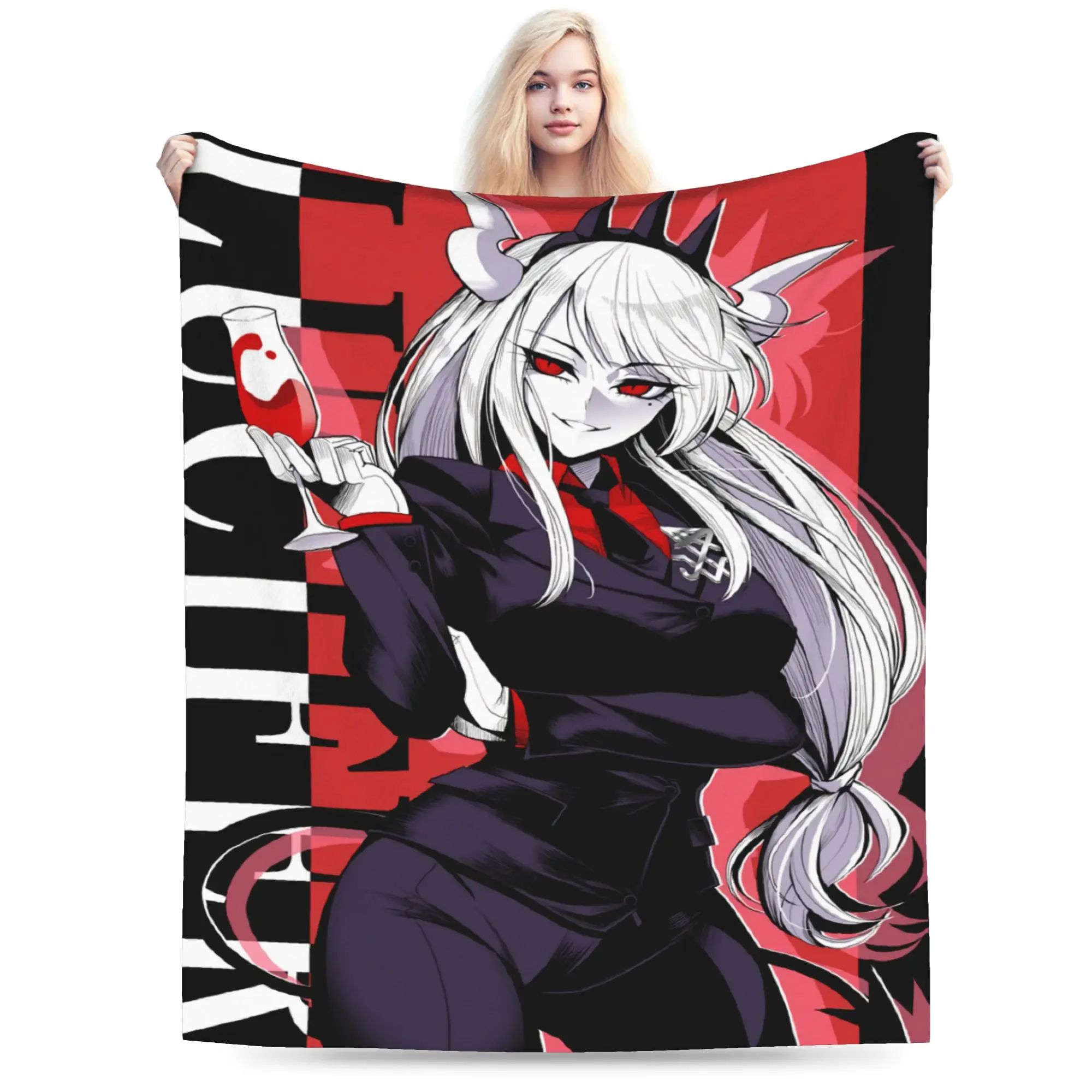 Comfortable Contradiction Helltaker Lucifers Modeus Blanket Accessories Sofa Decorative  Throw Blanket Ultra-Soft Fleece