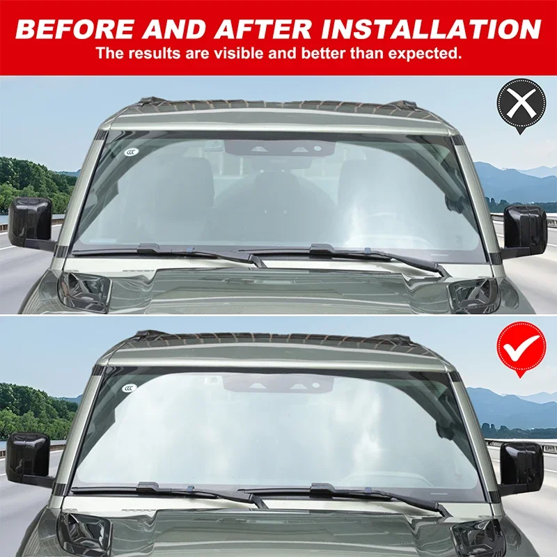 

For Land Rover Defender 90 110 130 2020-2025 Matte Black Car Front Glass A-pillar Noise Reduction Sealing Strip Car Accessories