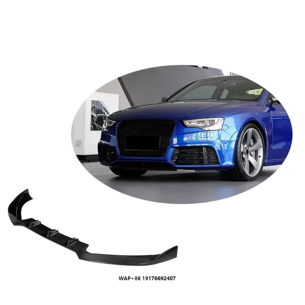 

High Quality forAUDI RS5 Carbon Fibre Front Bumper Lip Spoiler 2012-2015 Not Original Bumper