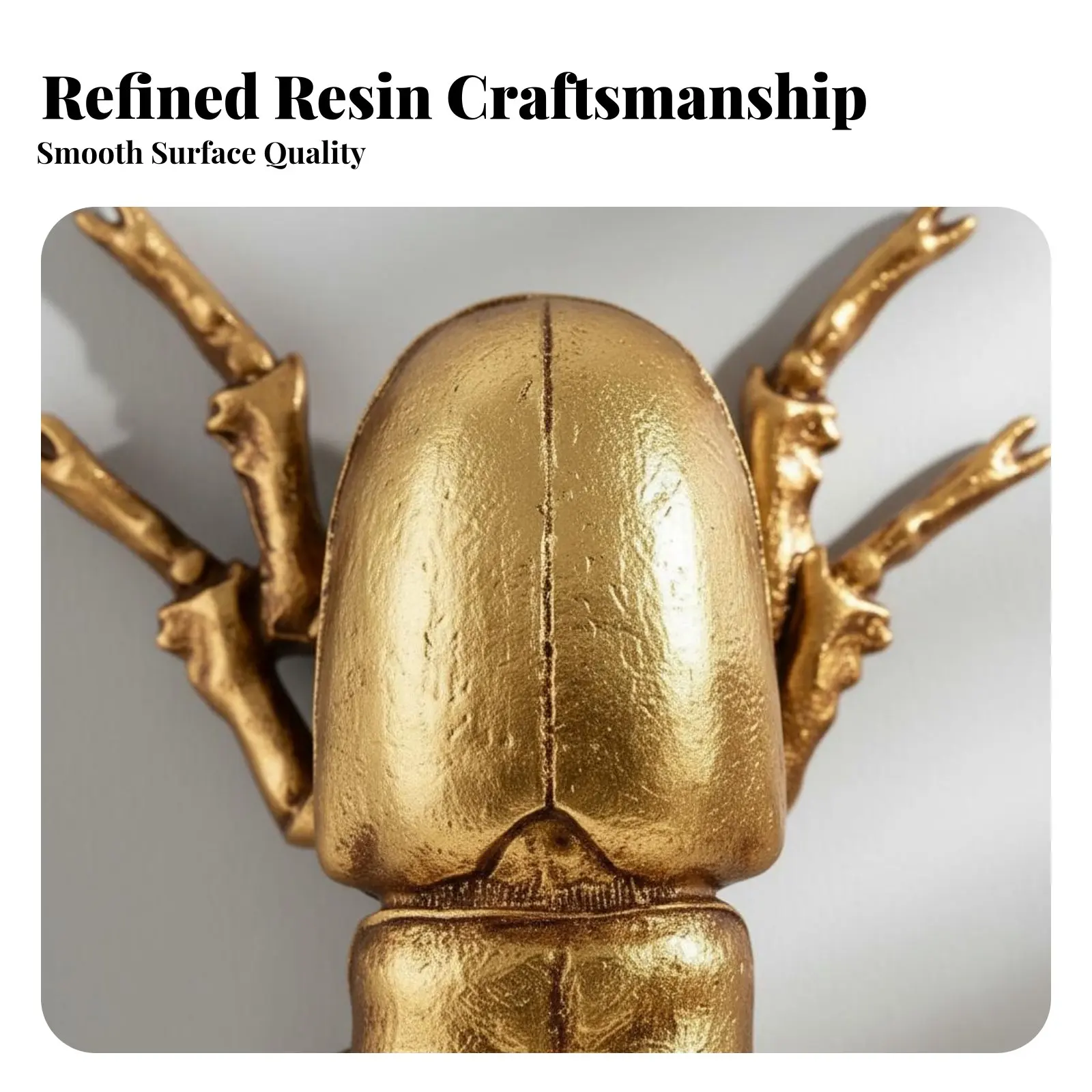 Gilded Beetle Beetle Wall Decor Creative Design Resin Sculpture Vintage Aesthetic Hanging Easy to Hang House Decoration