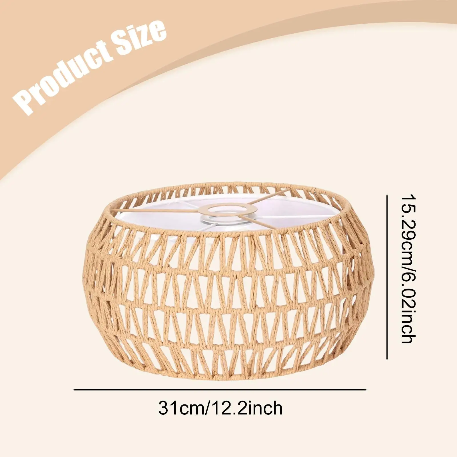 Handmade Double-layer Woven Rope Pendant Lamp for Night, Ideal for Living Room And Kitchen.