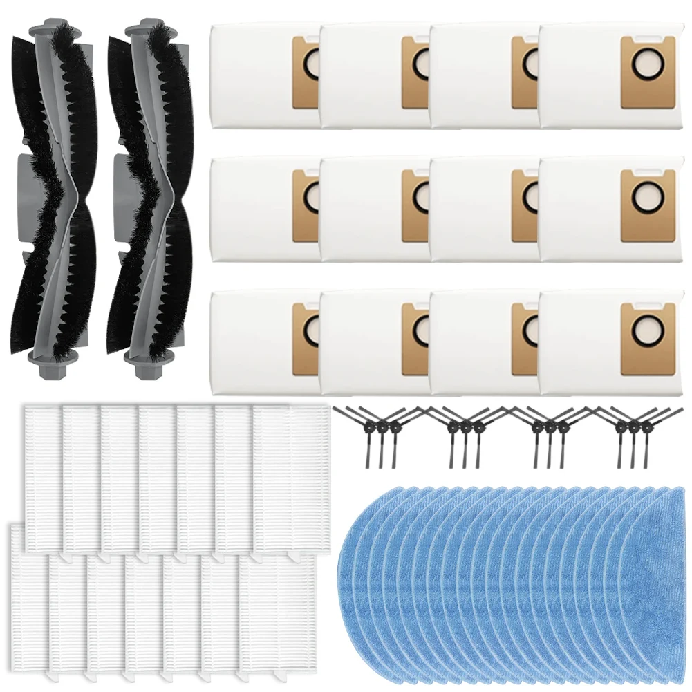 

Main Brush Side Brush Filter Mop Cloth Dust Bags Kit Effectively Removing Dirt For ECOVACS For YEEDI Y1 For PRO PLUS Vacuum
