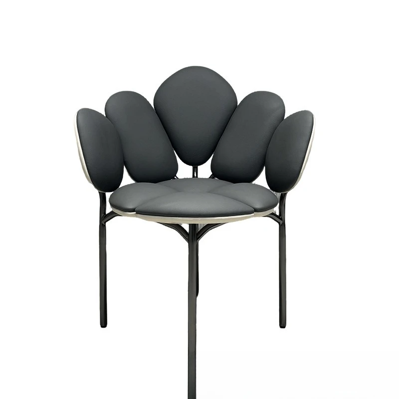 Italian simple light luxury petal chair bionic design creative art living room study home hotel negotiation dining chair home