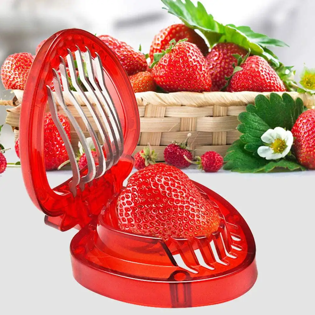 1PC Strawberry Huller Stem Remover And Strawberry Slicer Set Potatoes Tomato Corer Slicer Stainless Steel Kitchen BHL2120-FRO