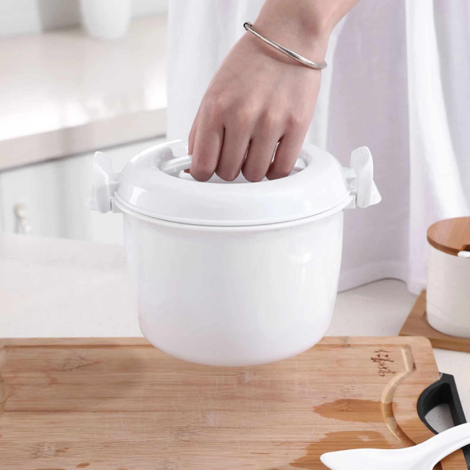

Microwave Bowl Rice Cooker Travel Mini Small Plastic Rice-cooker Smallmicrowave
