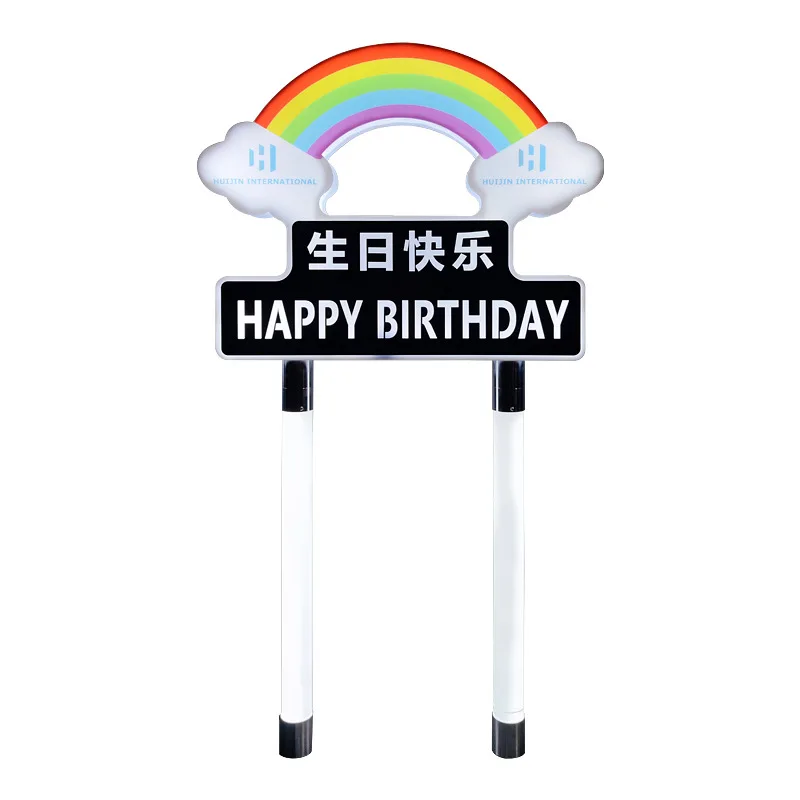 

Hand holding light sign custom logo happy birthday led luminous light sign support card concert star marriage proposal props