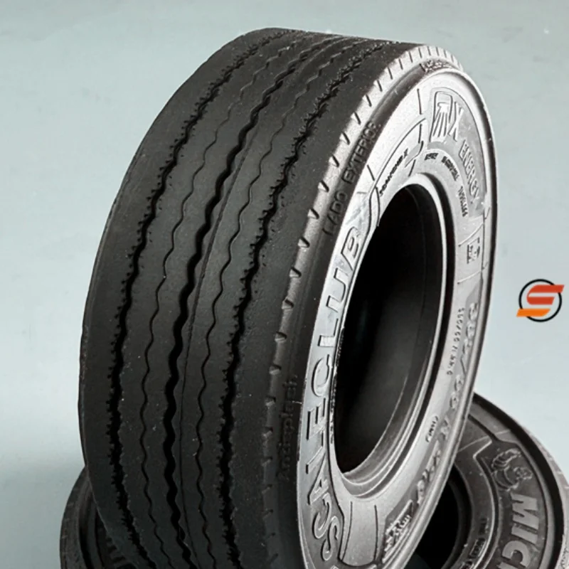 RC Truck Tire High Quality Rubber European Style Tyres Tires For Tamiya 1/14 Rc Tactor Truck Trailer Parts SCALECLUB MZGLT-TY-1