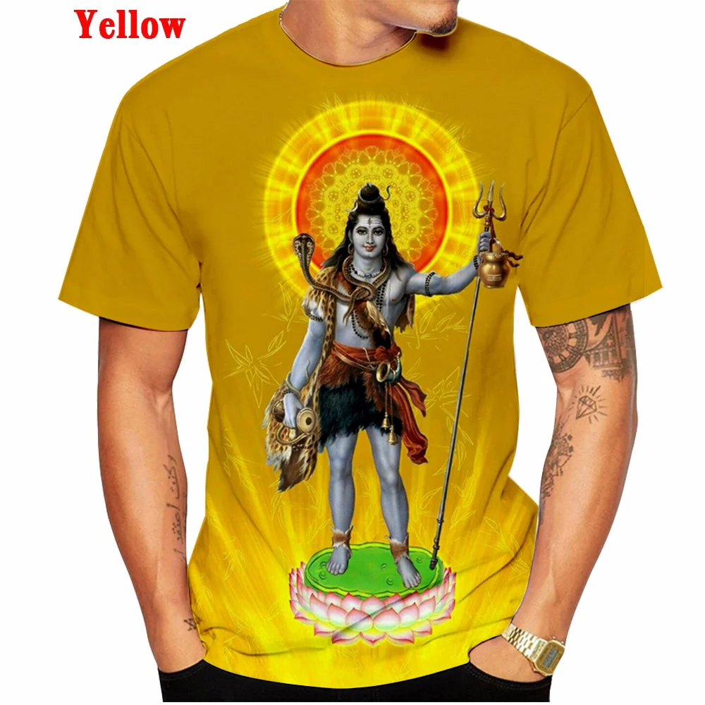 2022 New 3D Print Anime Fashion Lord Shiva Harajuku Short Sleeve T Shirts