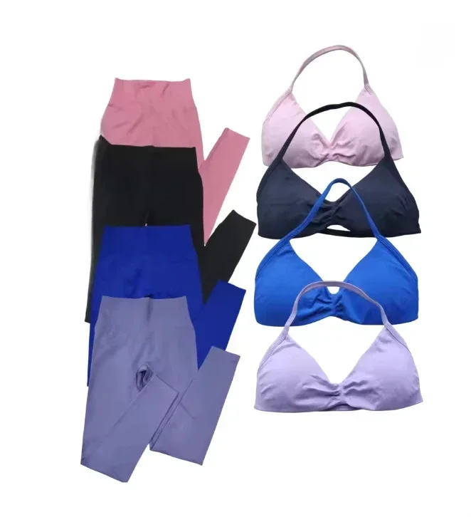 

Two-piece Girls' Resistance Training Yoga Pilates Gym Exercise Cycling Sports Set High-elasticity Seamless Set