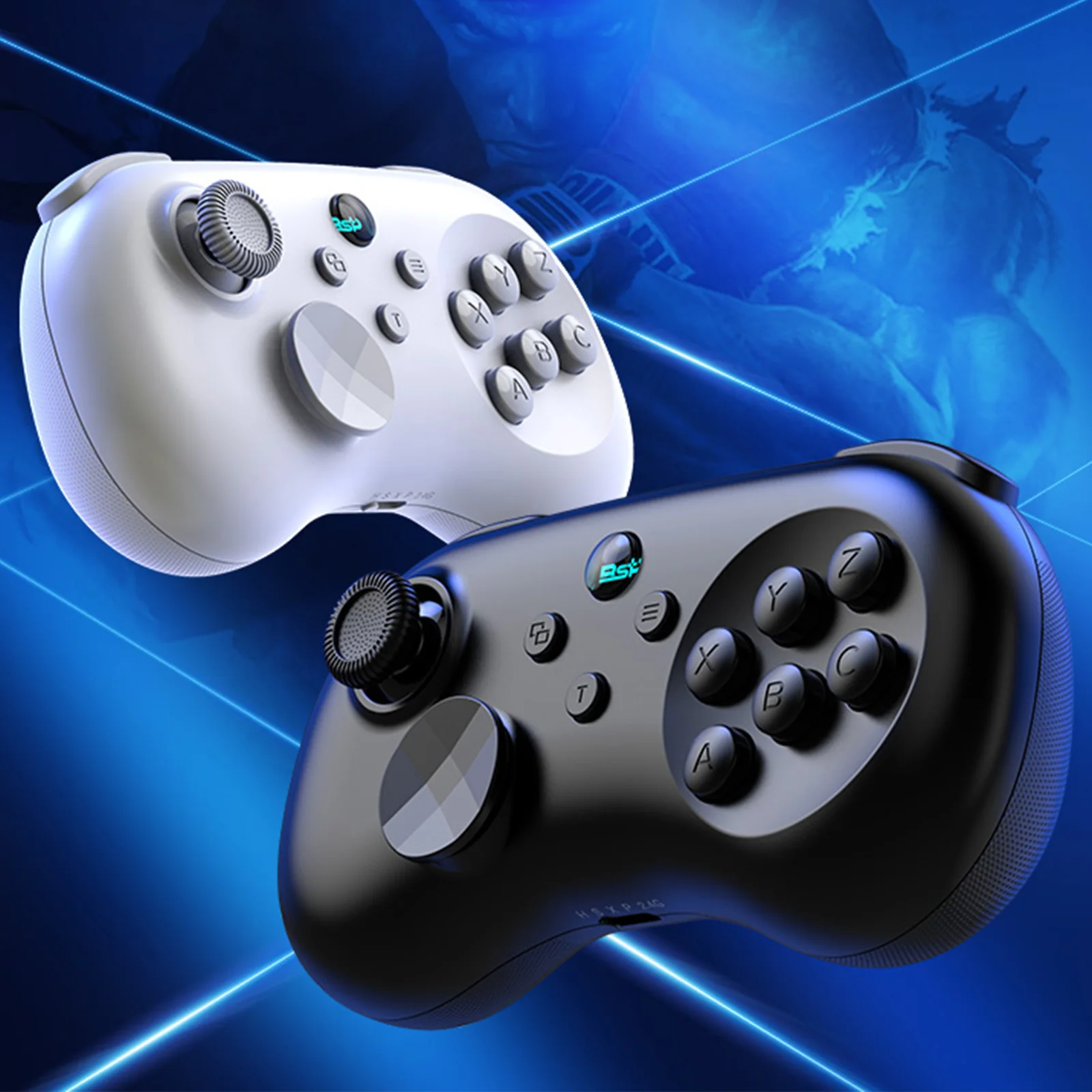 Y04 Wireless BT Gaming Controller Turbo & Macro Back Buttons Hall-Effect Joystick Fighting Gamepad 800mAh for NS/PC/PS 4/Mobile
