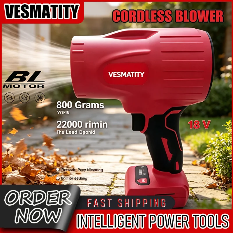 Powerful Portable Cordless Electric Air Blower Gun Turbo Jet Fan Car Dryer Blowing Tool for Home Cleaning with Milwaukee Battery