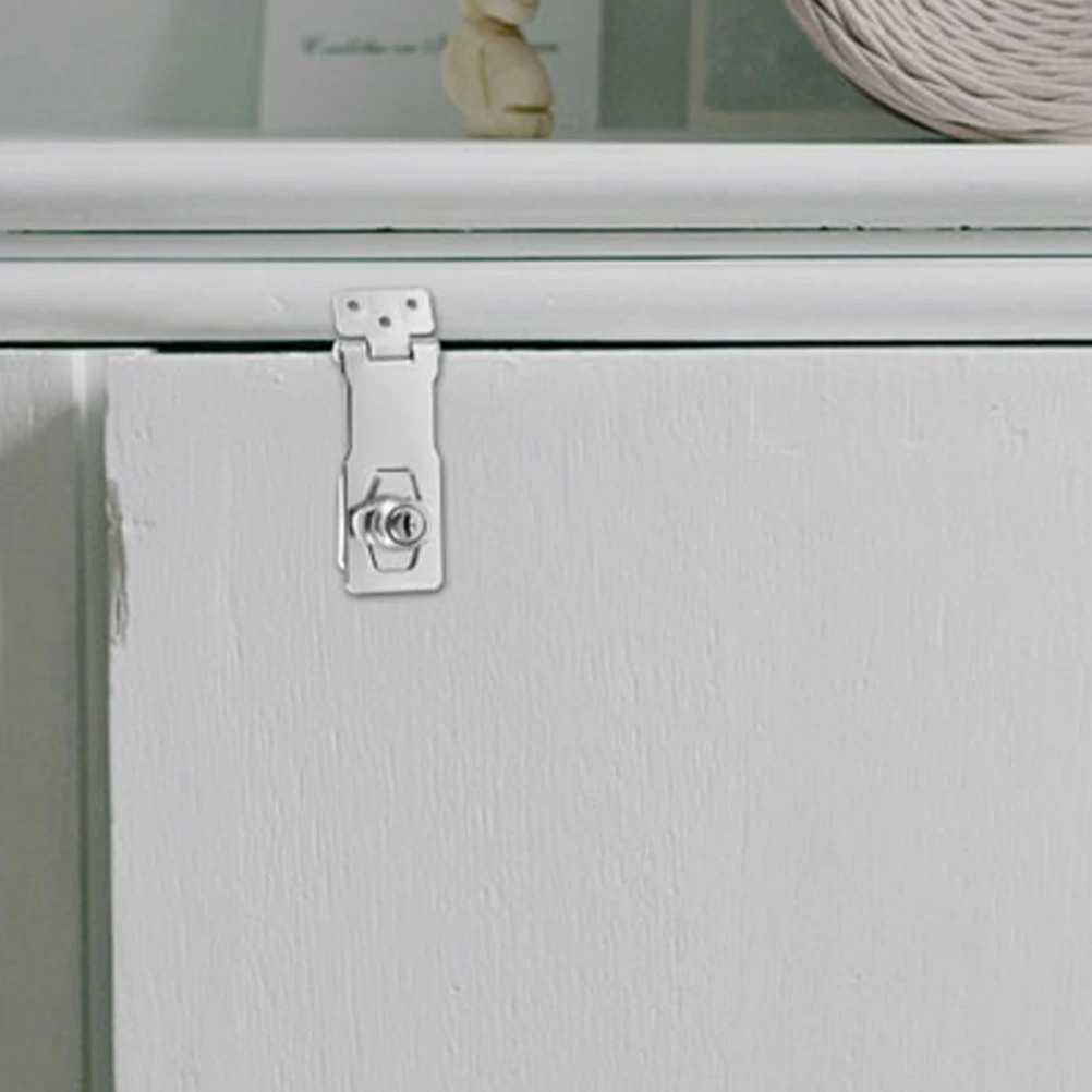 

Cabinet Door Lock No Drilling Heavy Duty Iron Security for Showcase Glass Door Keys Suitable Home Retail Exhibits Sturdy