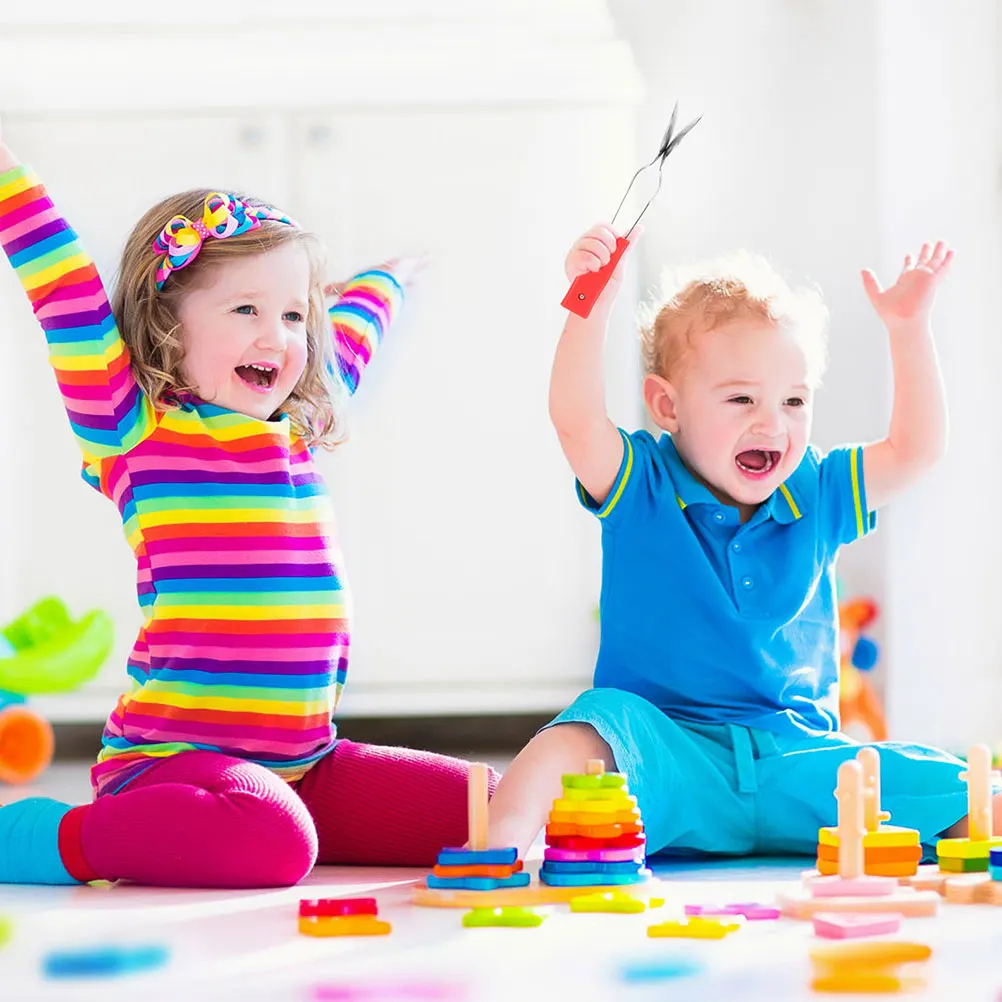 

2Pcs Wooden Rhythm Spoons Musical Instruments Kids Adults Safe Material Plastic Wood Metal Stimulation Music