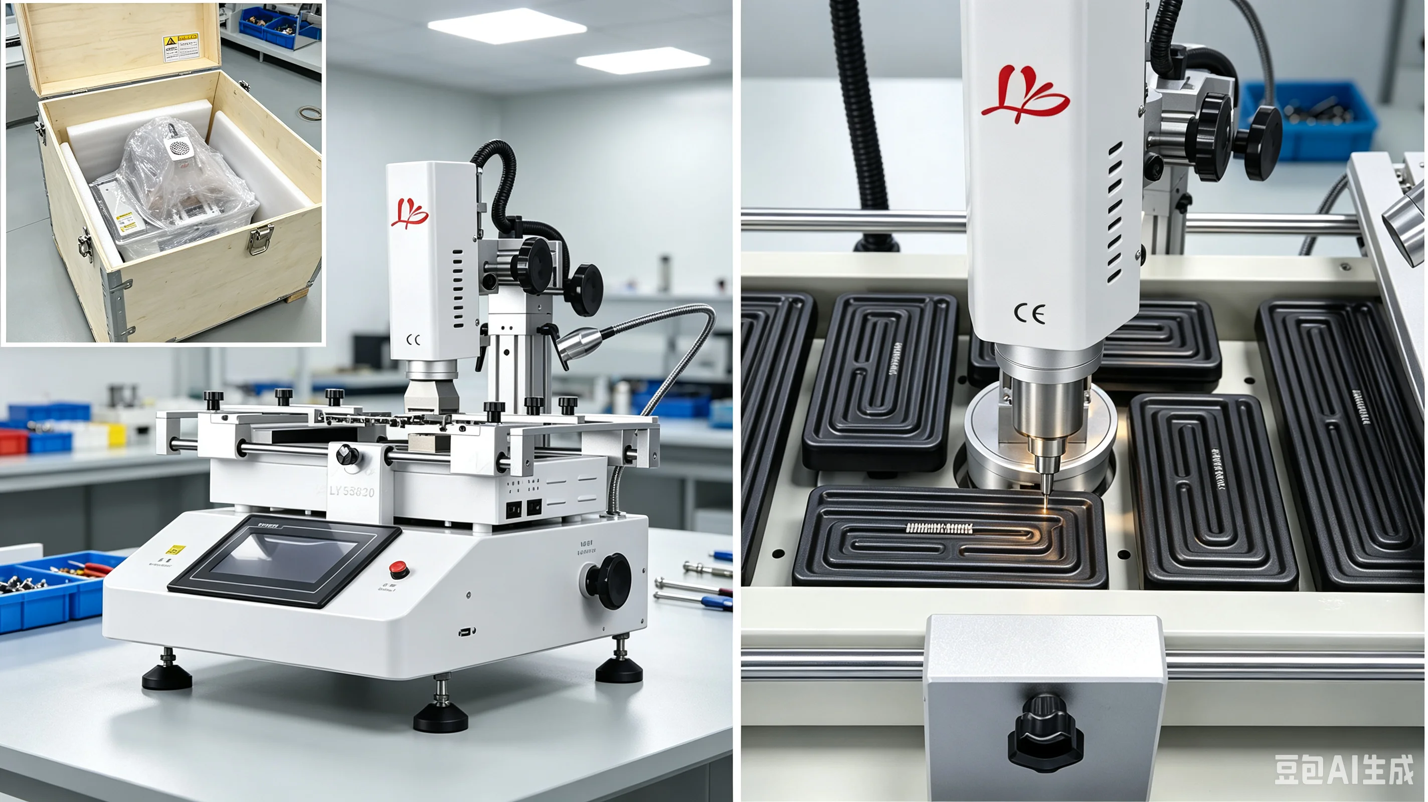 LY R5820 3 Zones Hot Air Rework Station Touch Screen BGA Soldering Machine For Game Console PC Motherboard Chip Repairing Tools