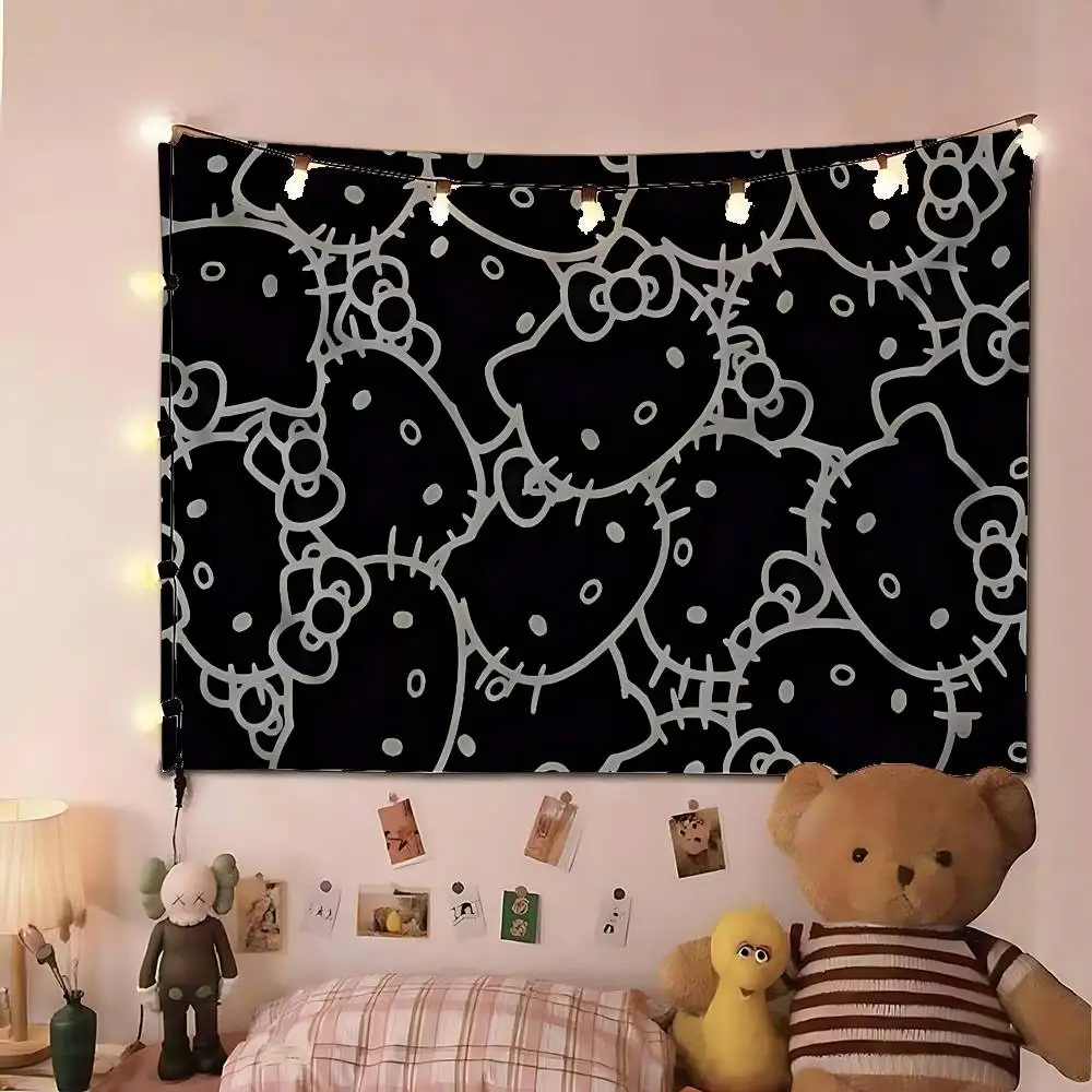 Cute-H-hello K-kitty-cartoon Tapestry Customizable Tapestries Of Various Styles,wall Hangings, Celebrity Photo Printing Hangings