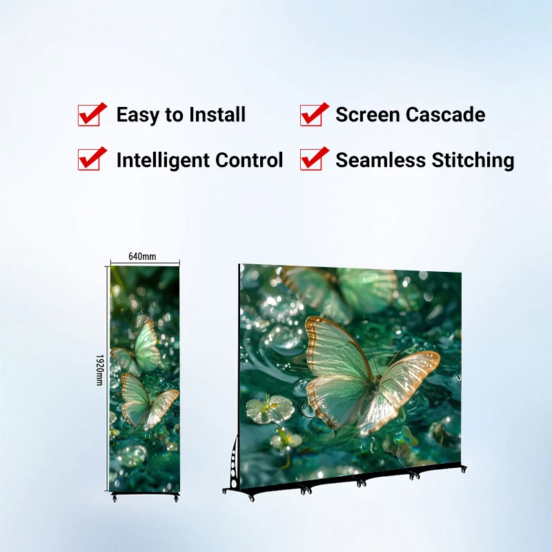 High Resolution P1.25-P2.5 Indoor Shopping Mall LED Poster Floor-Standing Advertising Screen