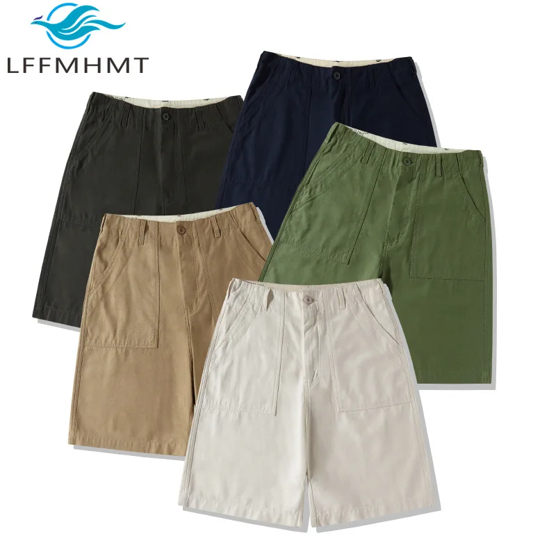 100% Cotton Good Quality Basical Shorts Summer Fashion America Style Durable Dense Outdoor Vintage Half Length Short Pants Male