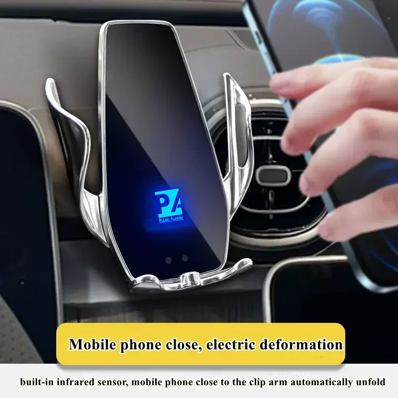 2022 For Mercedes Benz C Class W206 Phone Holder Wireless Charger Car Phone Mount Navigation Bracket GPS Support 360 Rotating