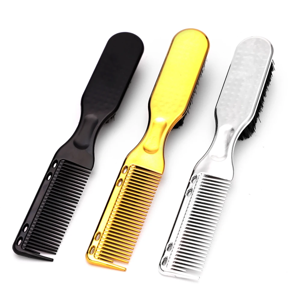 

10 Piece Set Soft Hair Cleaning Brush Barber Dual Purpose Comb Handle Retro Neck Duster for Salon Hairdressing Styling Tools