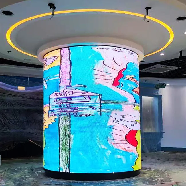 Indoor Outdoor P1.25 P2.5 P3 Curved Video Wall Advertising LED Screen For TV Studio Concert Retail Store & Shopping Mall