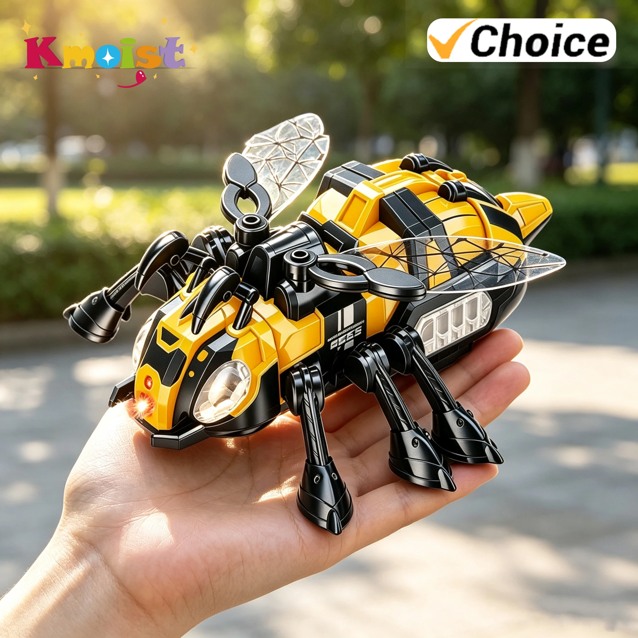 Electric Pet Mechanical Bee Toy Featuring Simulated Spray Function Crawling Action With Lights And Music Toys for Boys Kid Gifts