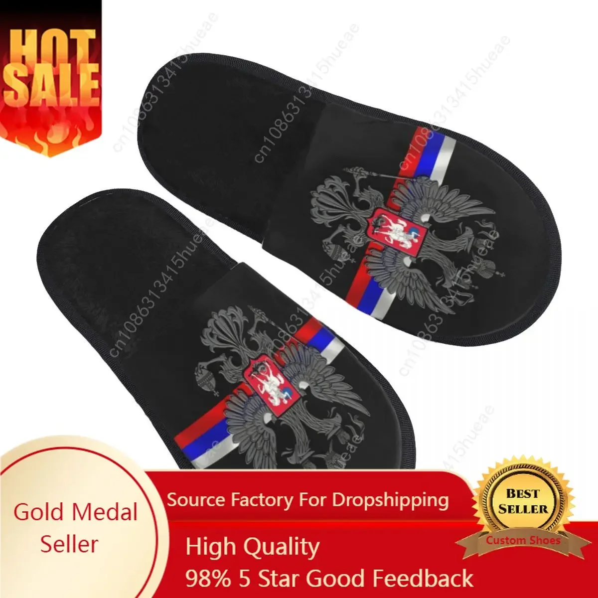 

Custom Russia Proud--Soviet Russian Flag CCCP Communist Socialis Memory Foam Slippers Women Cozy Warm House Slippers