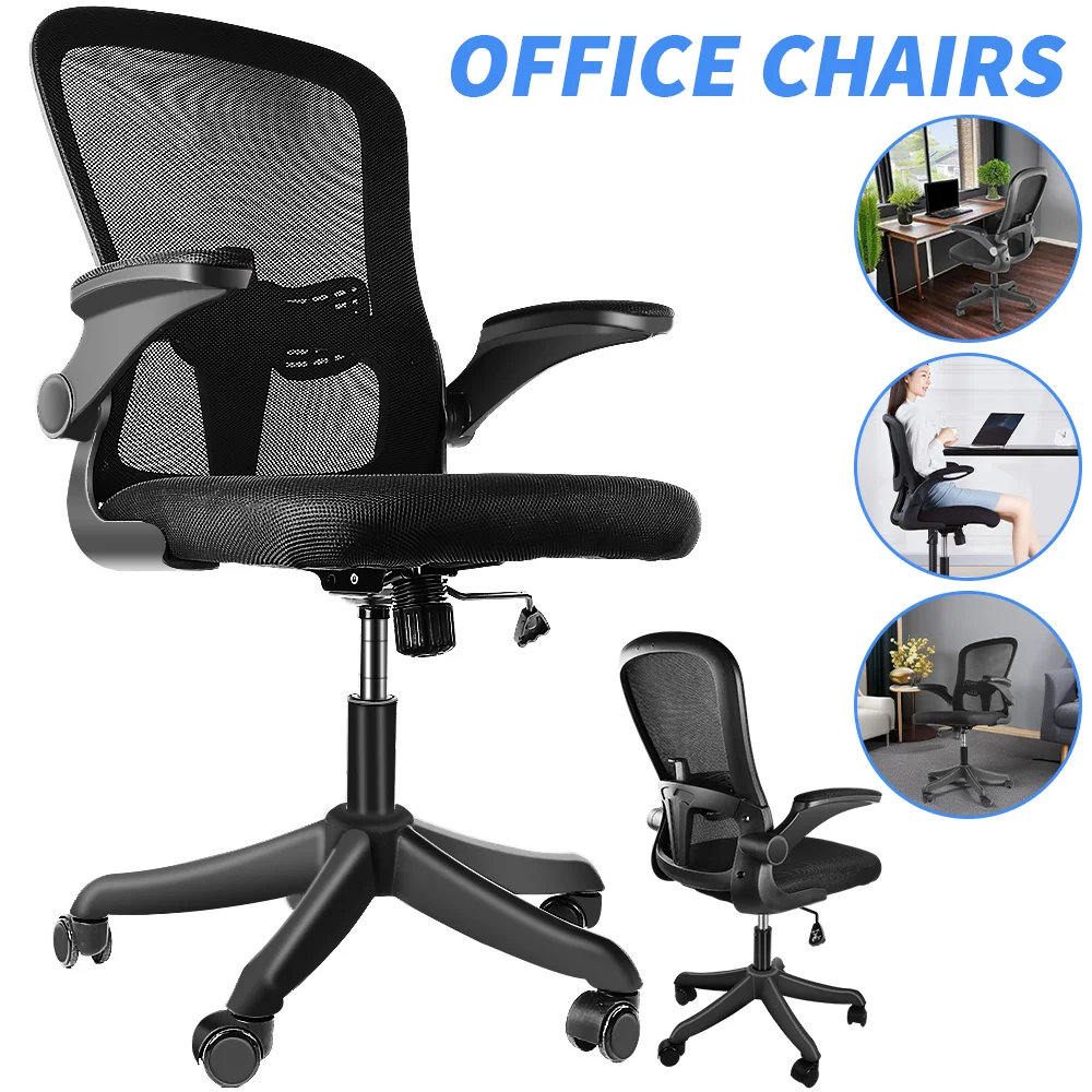 [UK Stock] Office Chair Lumbar Support Ergonomic Office Chair Adjustable Desk Swivel Chairs Rotating armrest Computer Chair