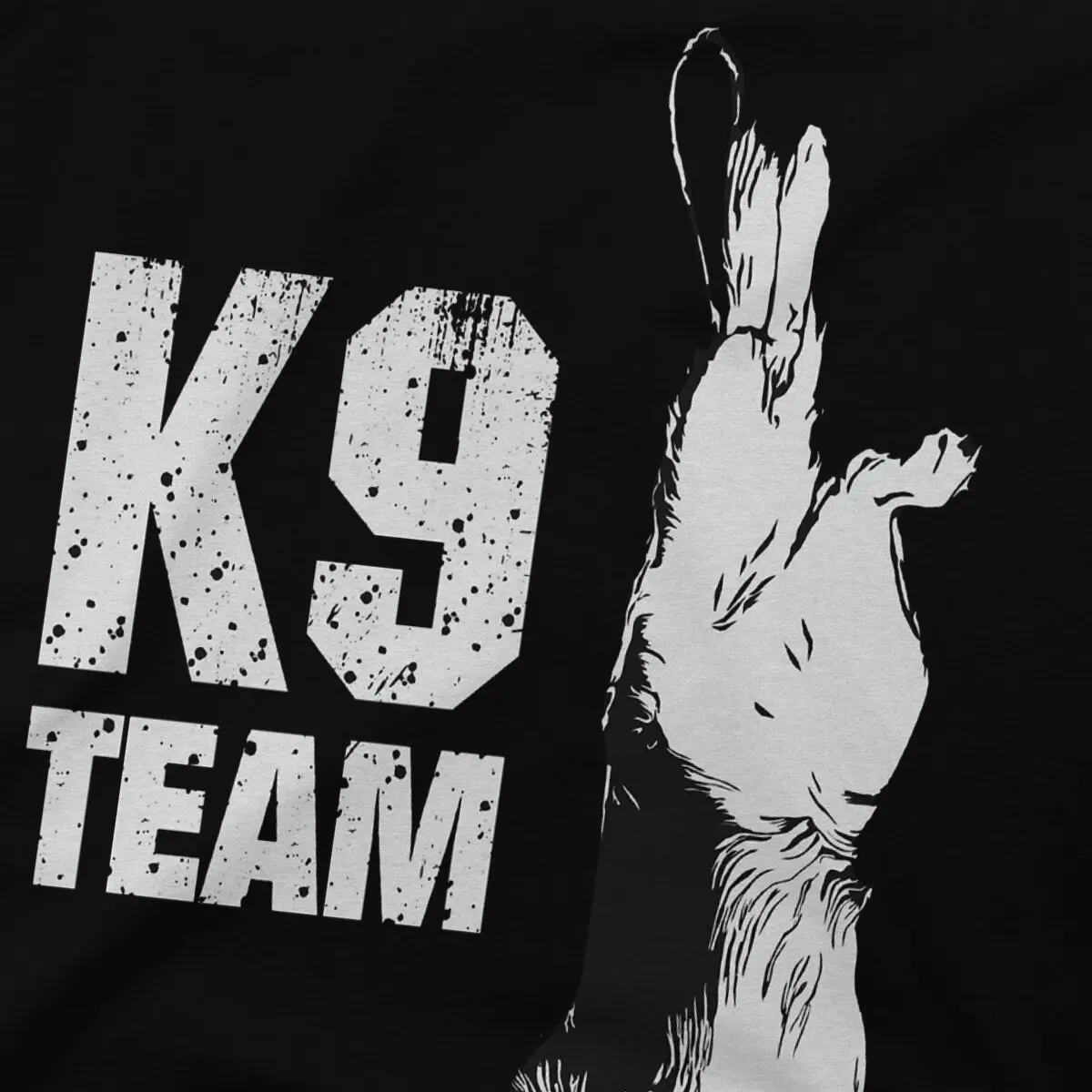 K9 TEAM Dog Training Search Rescue Protection T-Shirt for Men Divine And Brave Police Dog Humorous 100% Cotton T Shirts