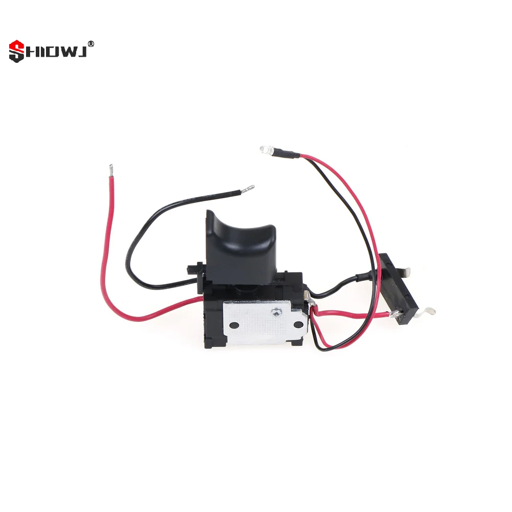 تيار مستمر 7.2-24 فولت الحفر الكهربائية الغبار التحكم في السرعة دفع زر الزناد التبديل E-وجع مفاتيح استبدال أداة السلطة الملحقات