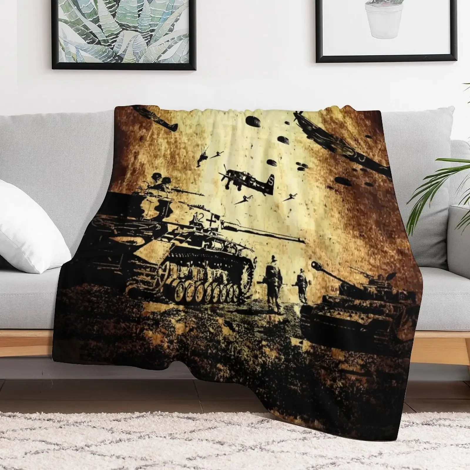 D DAY 1945 Throw Blanket Giant Sofa Large funny gift Luxury Designer Blankets