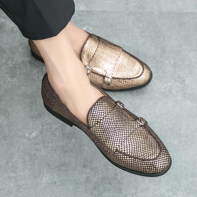 

Мода 2024, новая роскошная мужская обувь без шнуровки для деловых вечеринок, кожаные лоферы для отдыха, уличная мужская удобная обувь для вождения