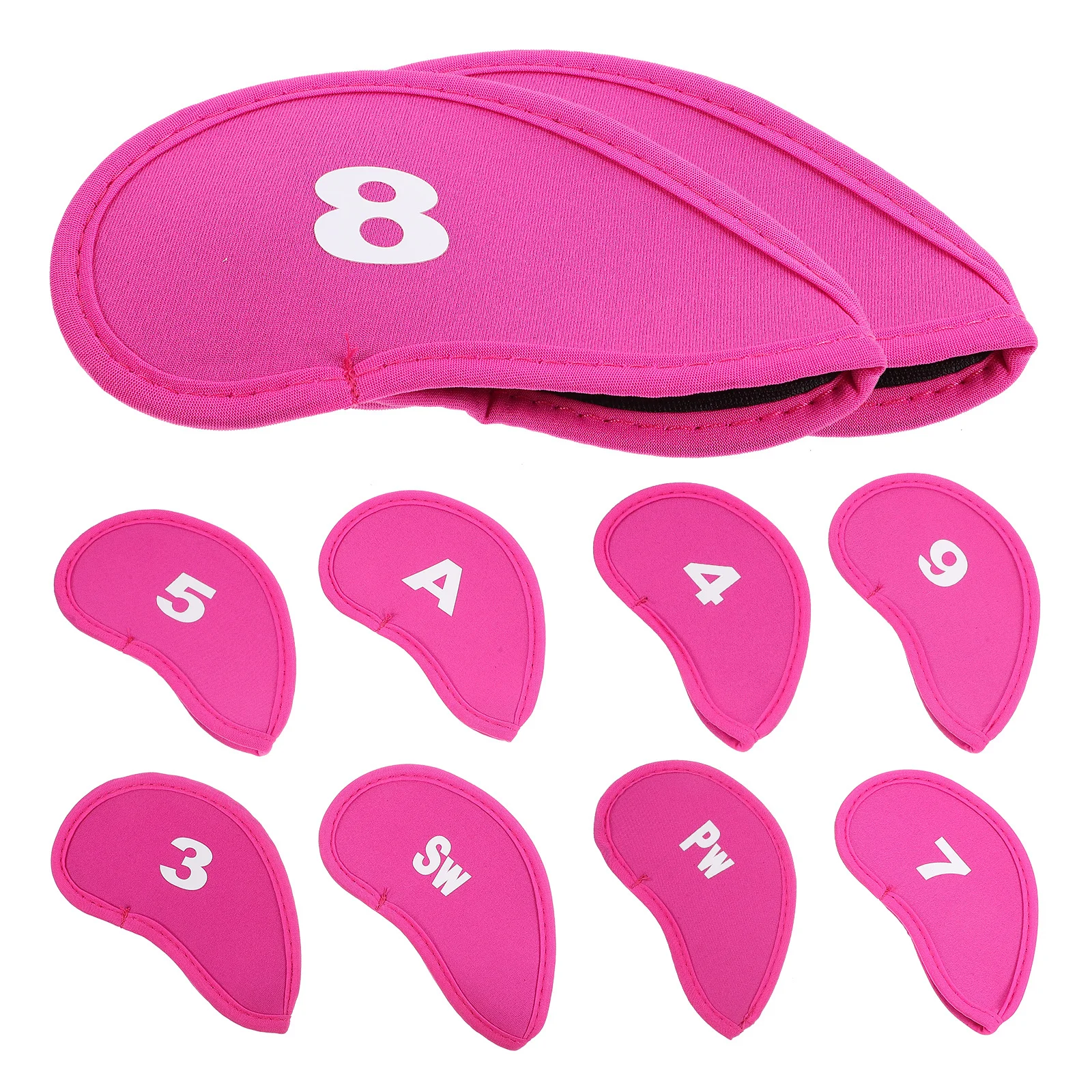 

10Pcs Iron Head Covers Anti-Scratch Protective Club Cover Durable Long-Lasting Portable Golfing Supplies Golfs Supplies