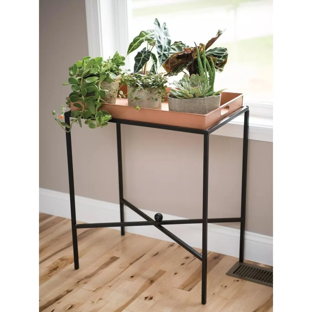 

Gardener's Supply Company Essex Butler's Tray Plant Stand | Sturdy Indoor Potted Plants & Flower Holder with Watertight Planter