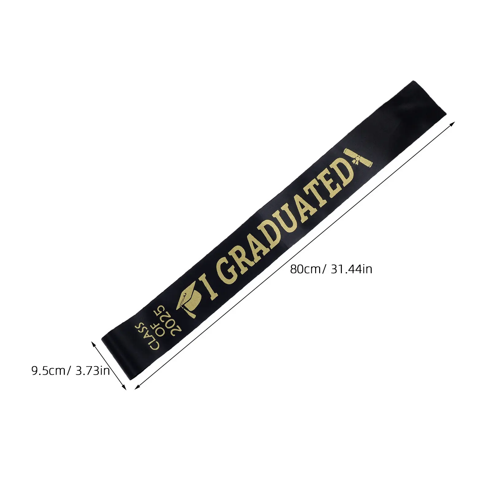 Graduation Sash Class of 2025 Elegant Adjustable Shoulder Ribbon for Women Senior Bachelor Grad Party Decoration Accessory Stole