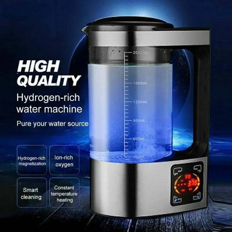 

2L Rich Hydrogen Water Bottle Alkaline Water Ionizer Machine Filter Drink Hydrogen Water Generator 110V/220V English Menu