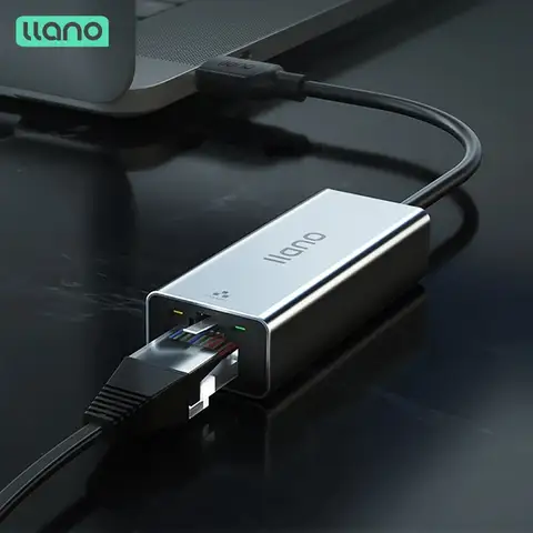 Llano USB-A 3.0 1000Mbps Ethernet Adapter Compatible W/ USB 3.0, RJ45 Gigabit LAN, PC, Laptop, Tablets, Switch, Smartphones